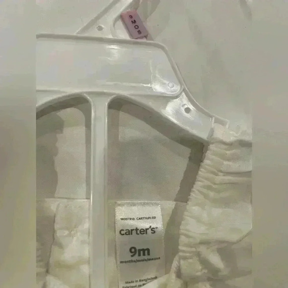 Carter’s Infant Girls Size 9 Months Dress with Diaper Cover Headband NWT Cream - Picture 8 of 8